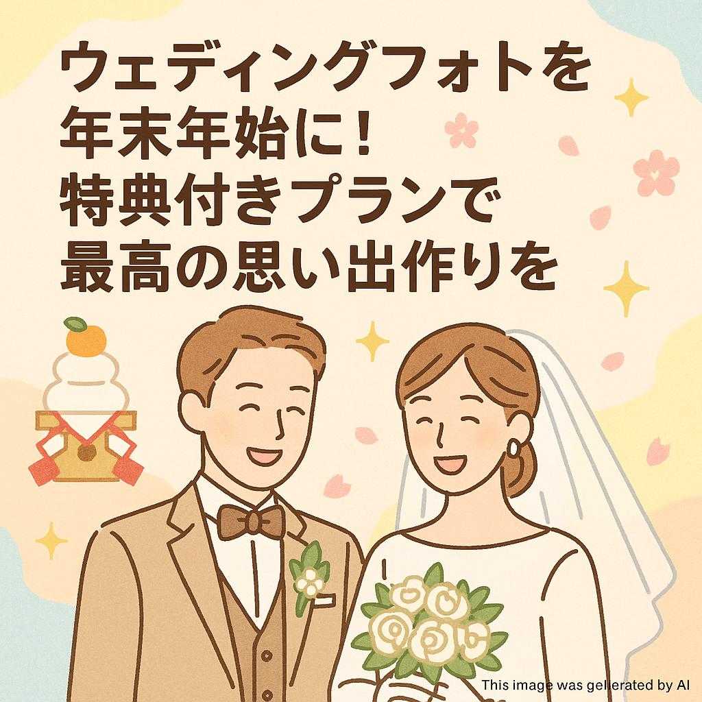 ウェディングフォトを年末年始に！特典付きプランで最高の思い出作りを