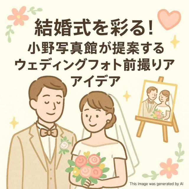 結婚式を彩る！小野写真館が提案するウェディングフォト前撮りアイデア