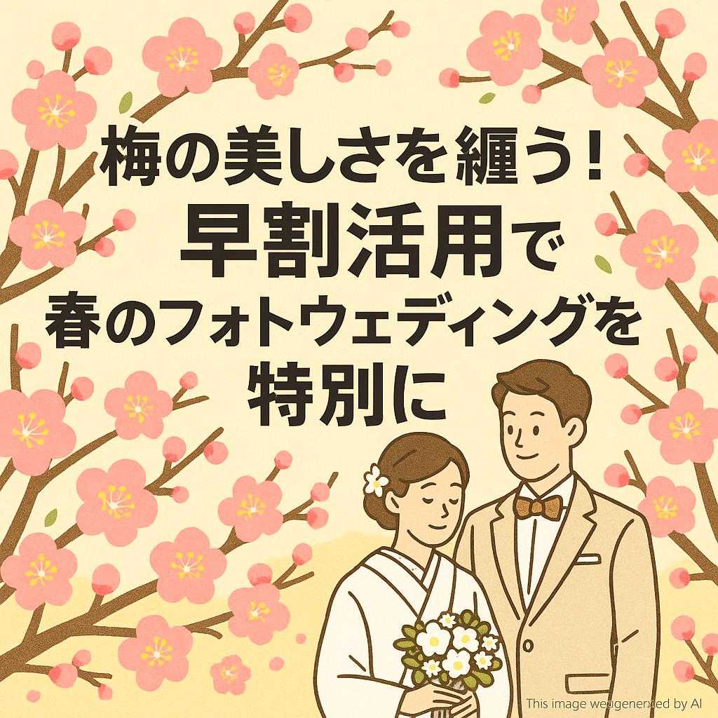 梅の美しさを纏う！早割活用で春のフォトウェディングを特別に