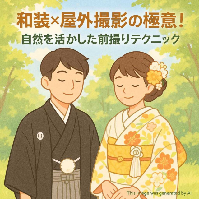 和装×屋外撮影の極意！自然を活かした前撮りテクニック