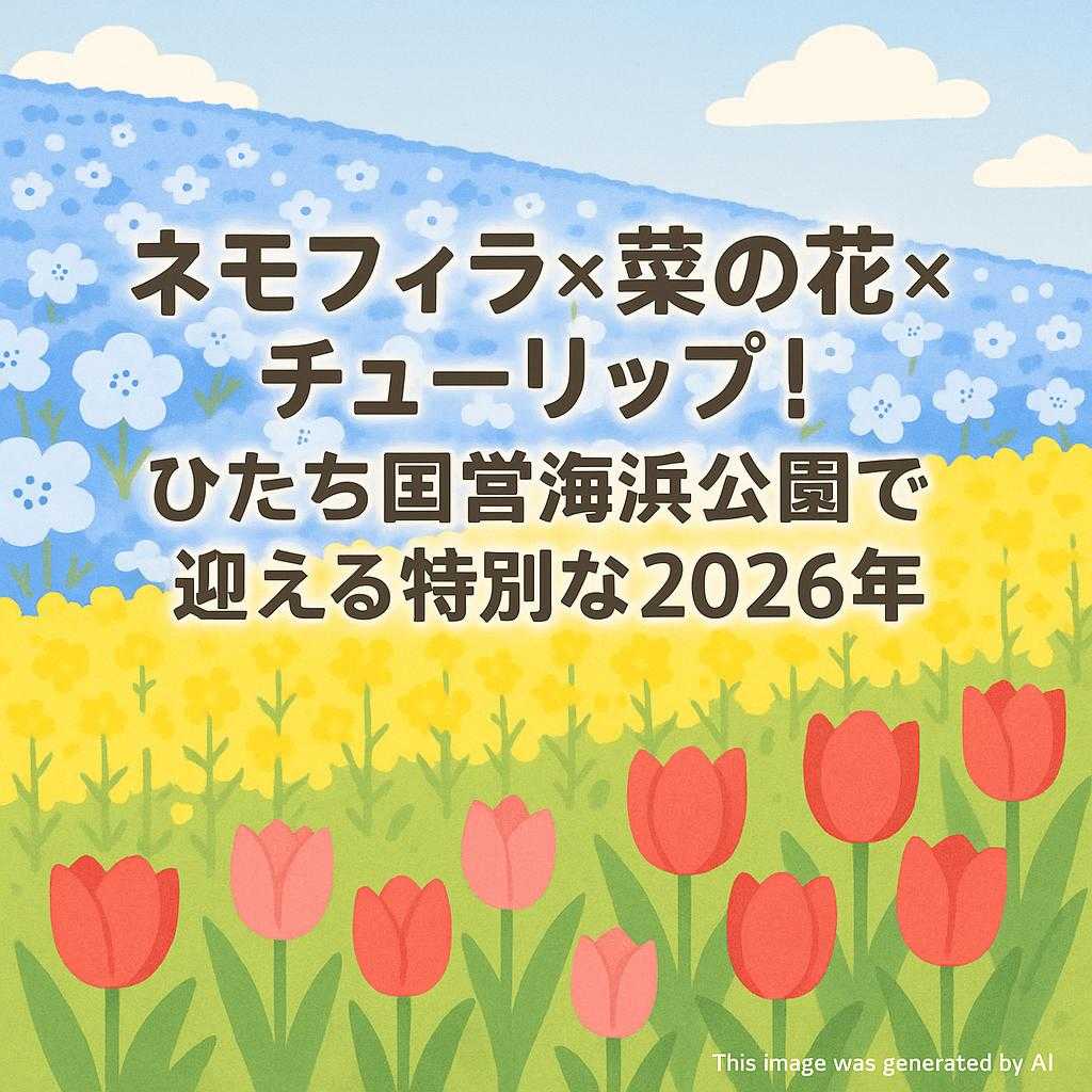 ネモフィラ×菜の花×チューリップ！ひたち国営海浜公園で迎える特別な2026年