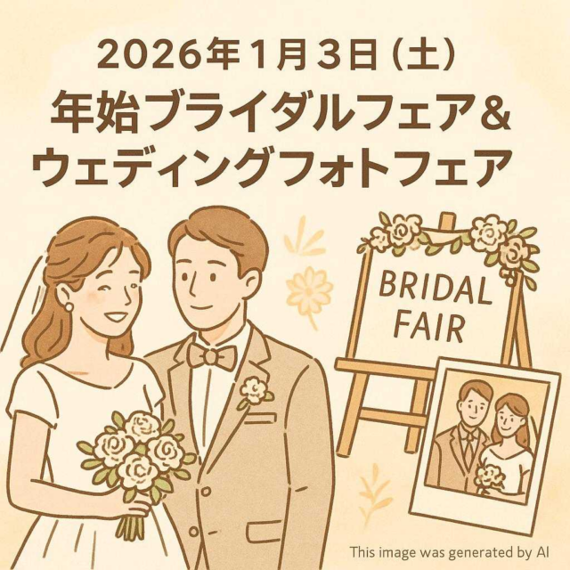 ２０２６年1月3日（土）年始ブライダルフェア＆ウェディングフォトフェア