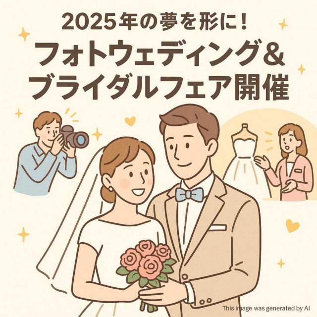 2025年の夢を形に！フォトウェディング＆ブライダルフェア開催