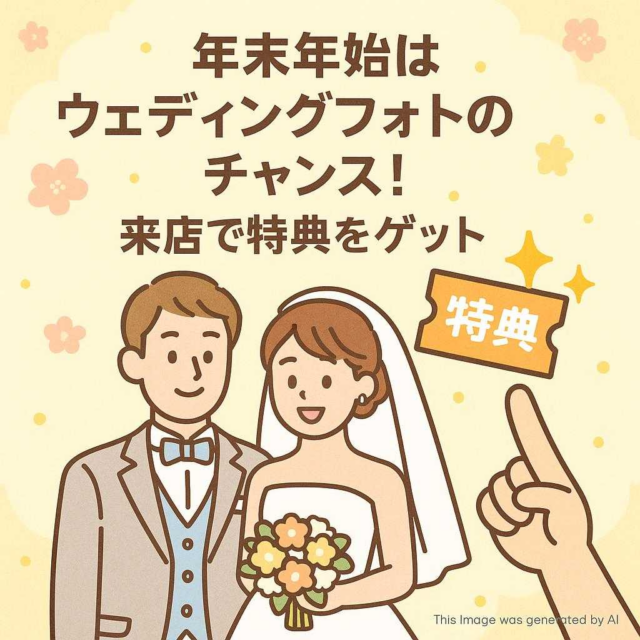 年末年始はウェディングフォトのチャンス！来店で特典をゲット
