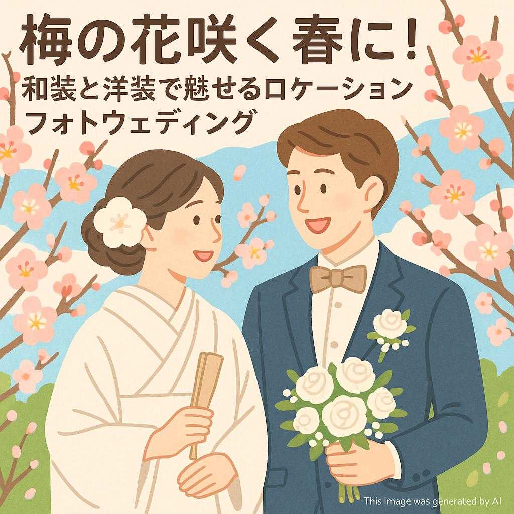 梅の花咲く春に!和装と洋装で魅せるロケーションフォトウェディング