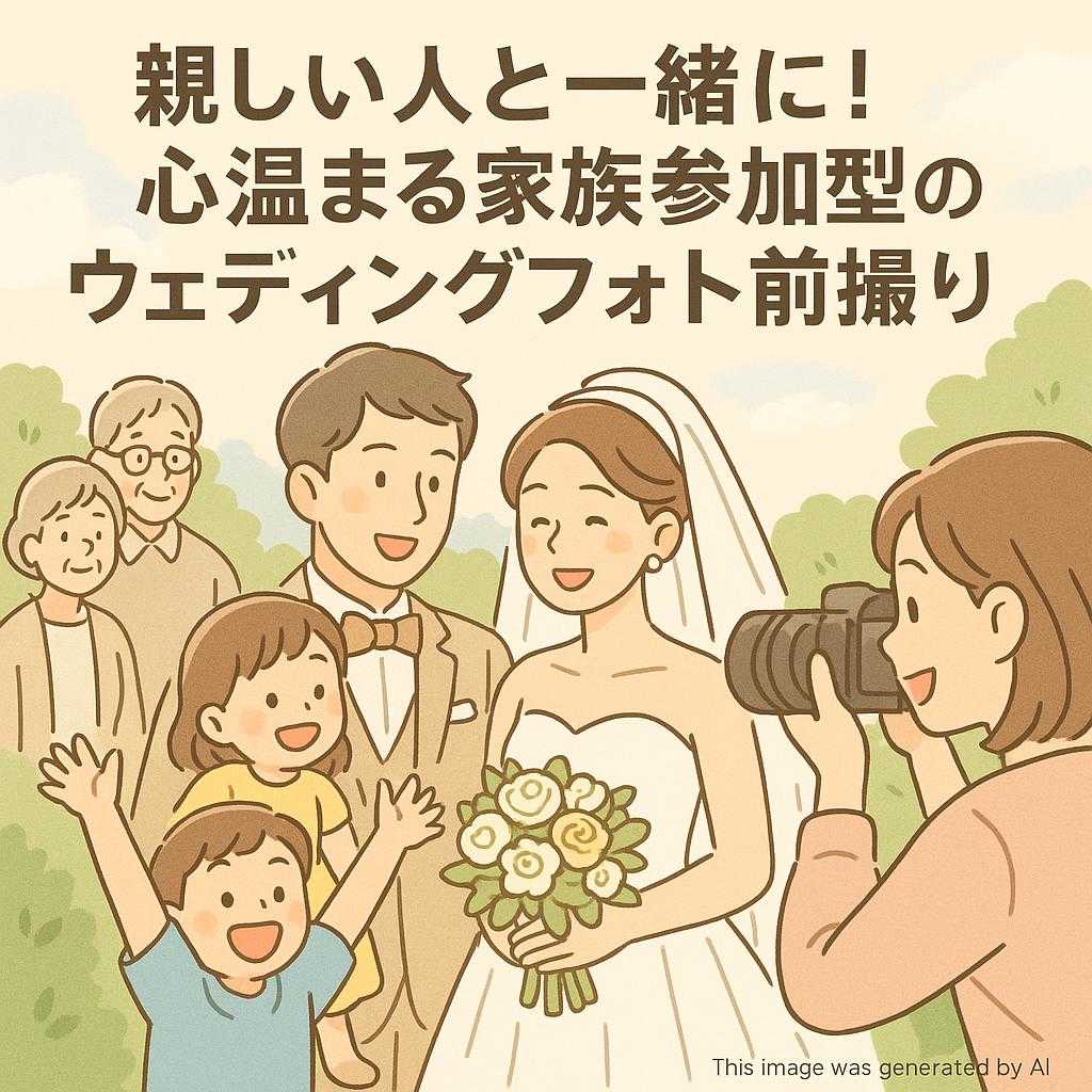 親しい人と一緒に！心温まる家族参加型のウェディングフォト前撮り
