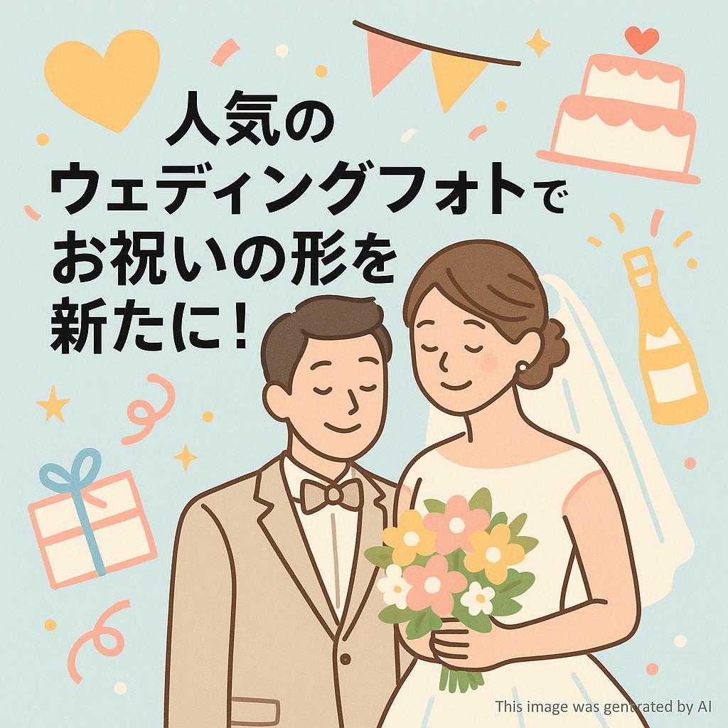 人気のウェディングフォトでお祝いの形を新たに！