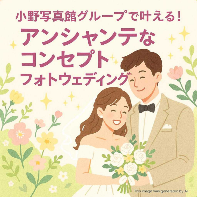 小野写真館グループで叶える！アンシャンテなコンセプトフォトウェディング