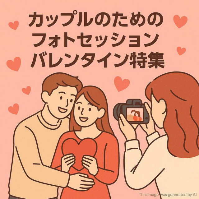 カップルのためのフォトセッションバレンタイン特集