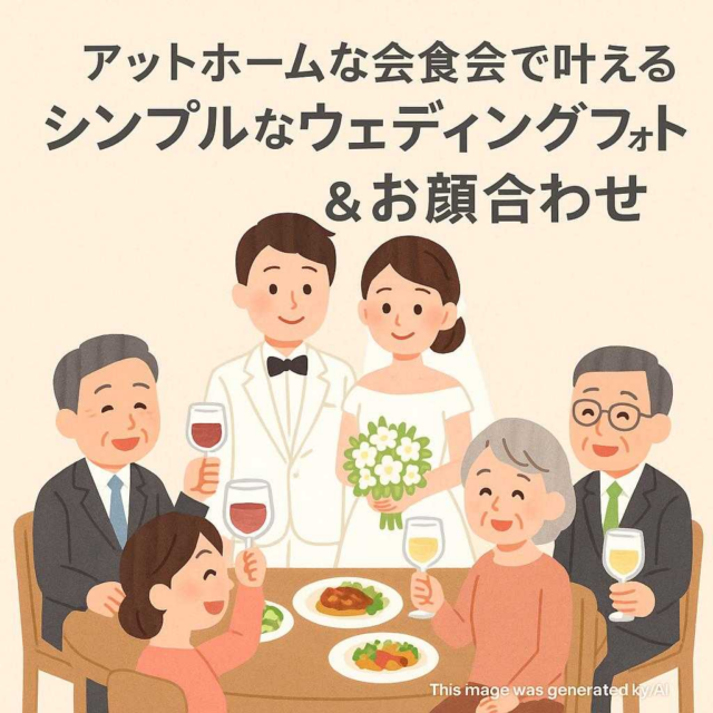 アットホームな会食会で叶えるシンプルなウェディングフォト＆お顔合わせ