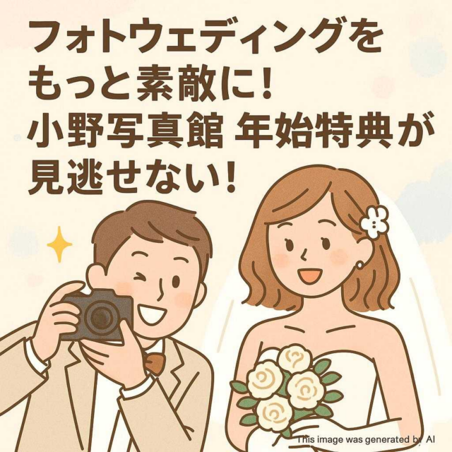 フォトウェディングをもっと素敵に！小野写真館の年始特典が見逃せない