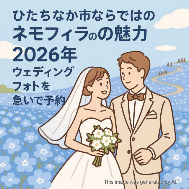 ひたちなか市ならではのネモフィラの魅力 2026年ウェディングフォトを急いで予約