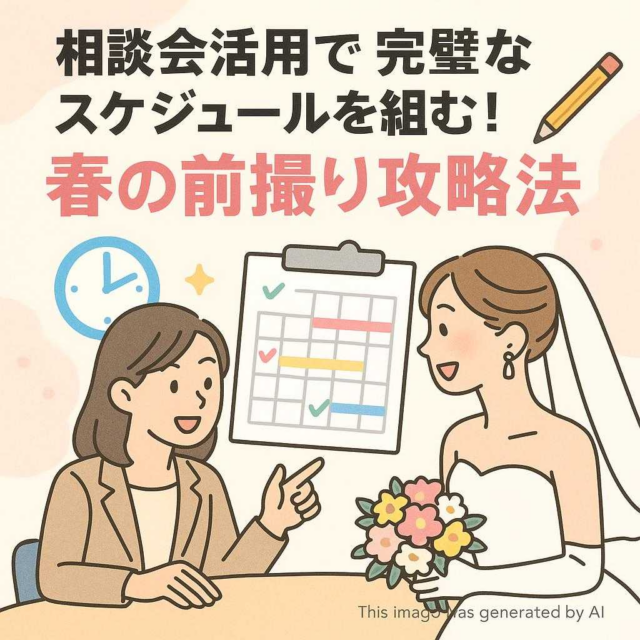 相談会活用で完璧なスケジュールを組む！春の前撮り攻略法
