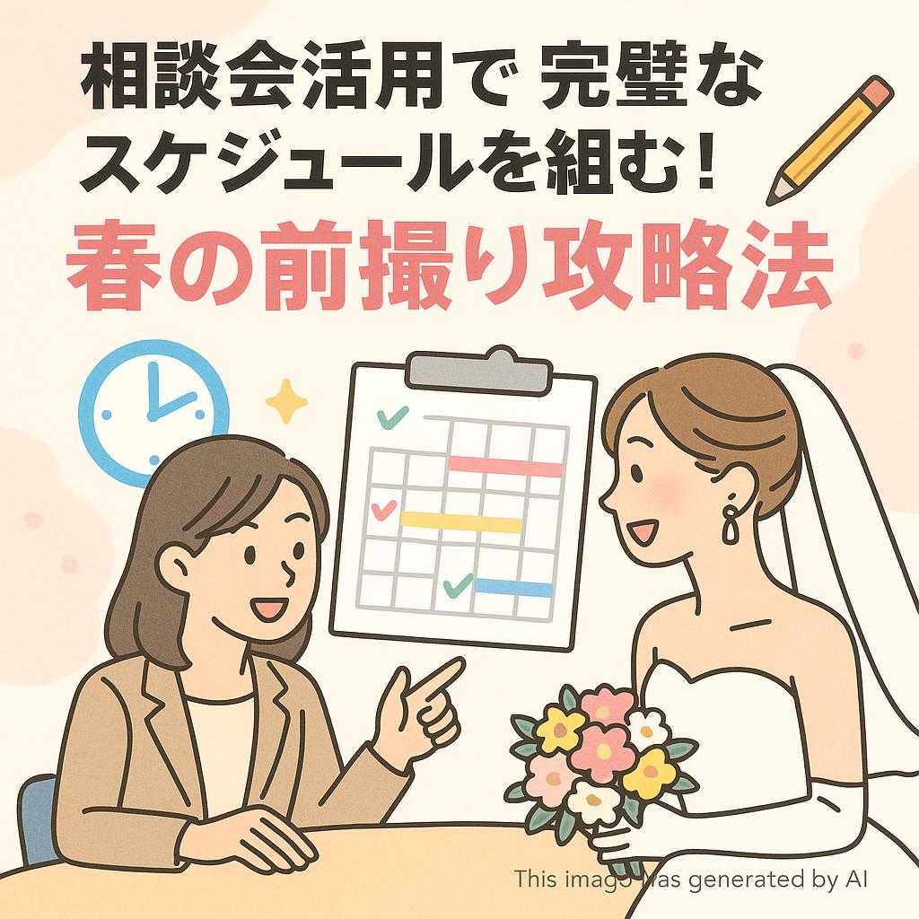 相談会活用で完璧なスケジュールを組む！春の前撮り攻略法