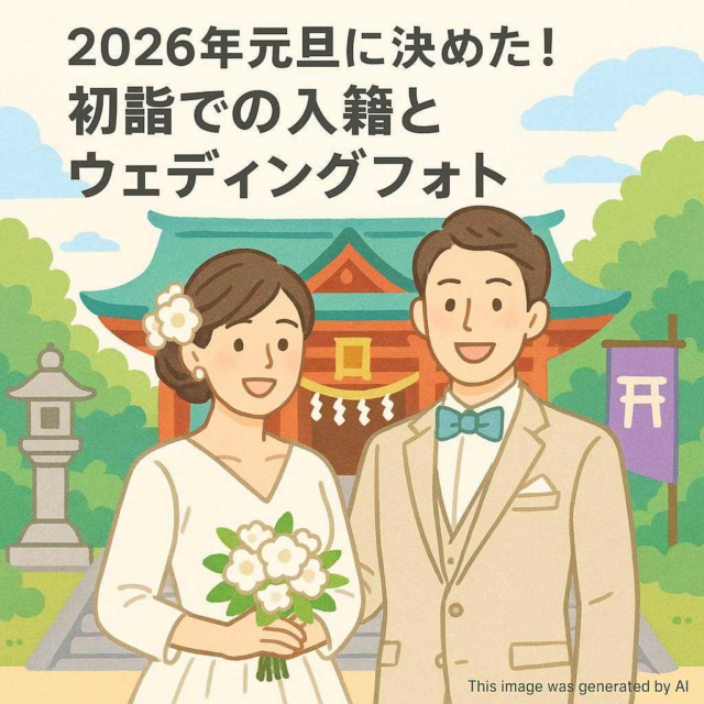 2026年元旦に決めた！初詣での入籍とウェディングフォト