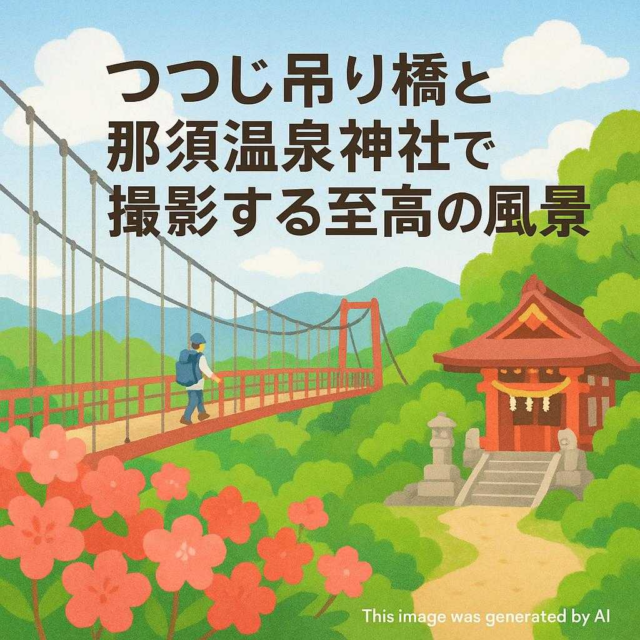 つつじ吊り橋と那須温泉神社で撮影する至高の風景