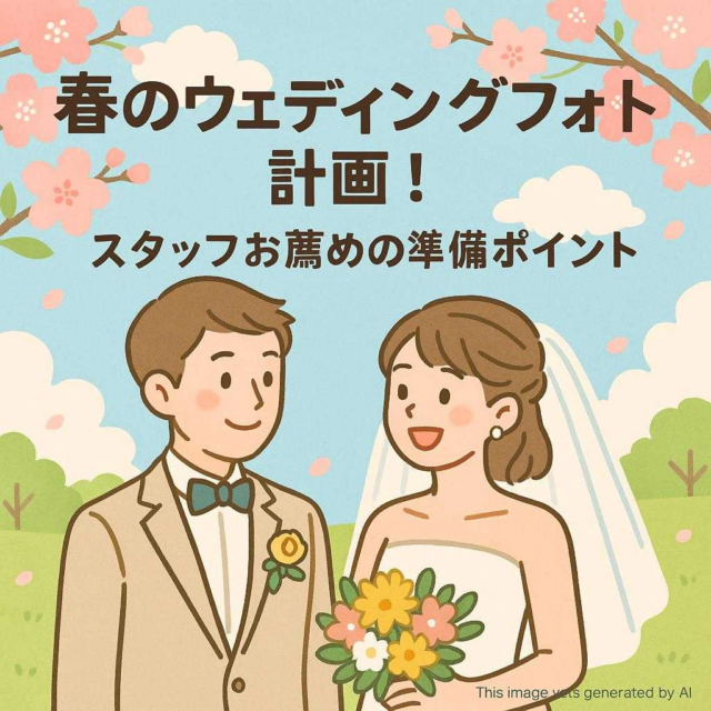 春のウェディングフォト計画！スタッフお薦めの準備ポイント
