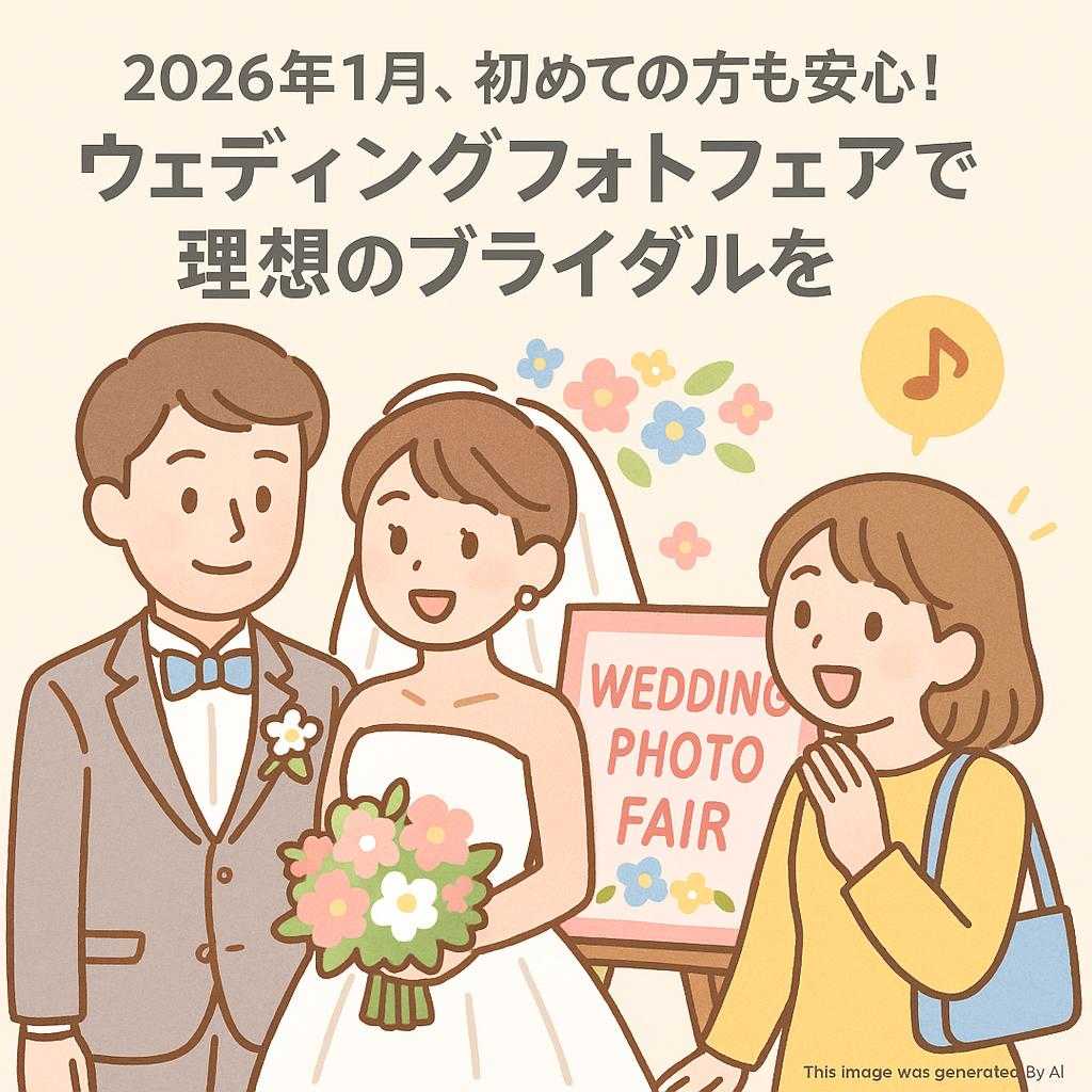 2026年1月、初めての方も安心！ウェディングフォトフェアで理想のブライダルを