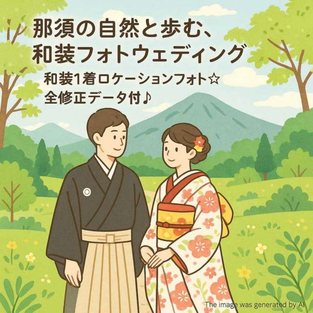 那須の自然と歩む、和装フォトウェディング〜 和装1着ロケーションフォト☆全修正データ付♪