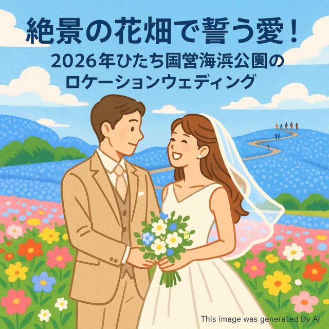 絶景の花畑で誓う愛！2026年ひたち国営海浜公園のロケーションウェディング