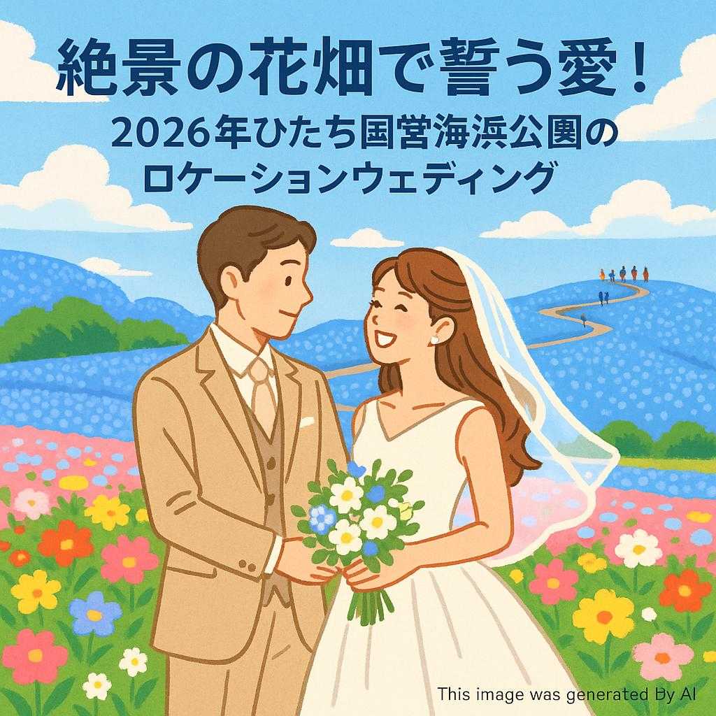 絶景の花畑で誓う愛！2026年ひたち国営海浜公園のロケーションウェディング