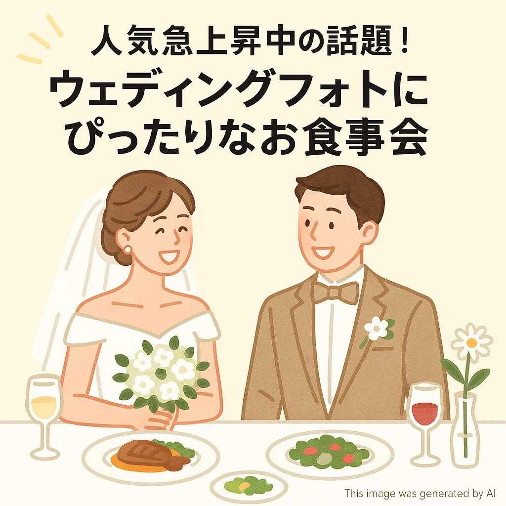 人気急上昇中の話題！ウェディングフォトにぴったりなお食事会