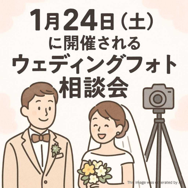 1月24日（土）に開催されるウェディングフォト相談会