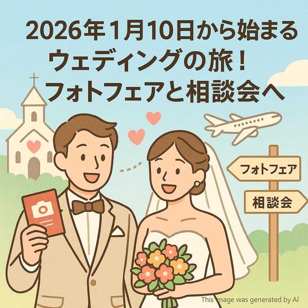 2026年1月10日から始まるウェディングの旅！フォトフェアと相談会へ