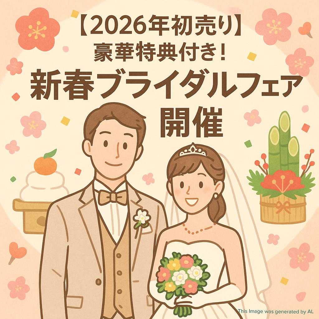 【2026年初売り】豪華特典付き！新春ブライダルフェア開催
