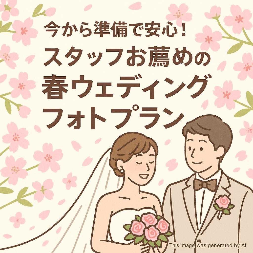 今から準備で安心！スタッフお薦めの春ウェディングフォトプラン