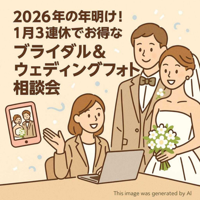 2026年の年明け！１月３連休でお得なブライダル＆ウェディングフォト相談会