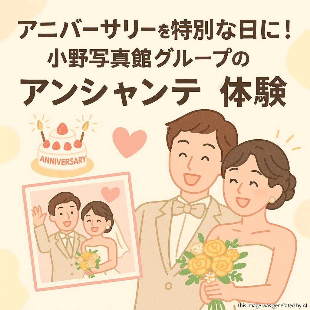 アニバーサリーを特別な日に！小野写真館グループのアンシャンテ体験