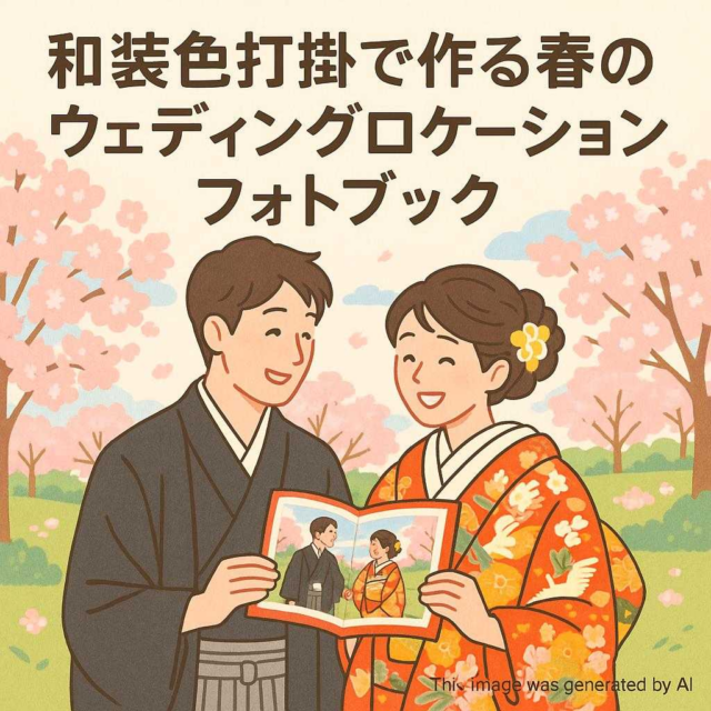 和装色打掛で作る春のウェディングロケーションフォトブック