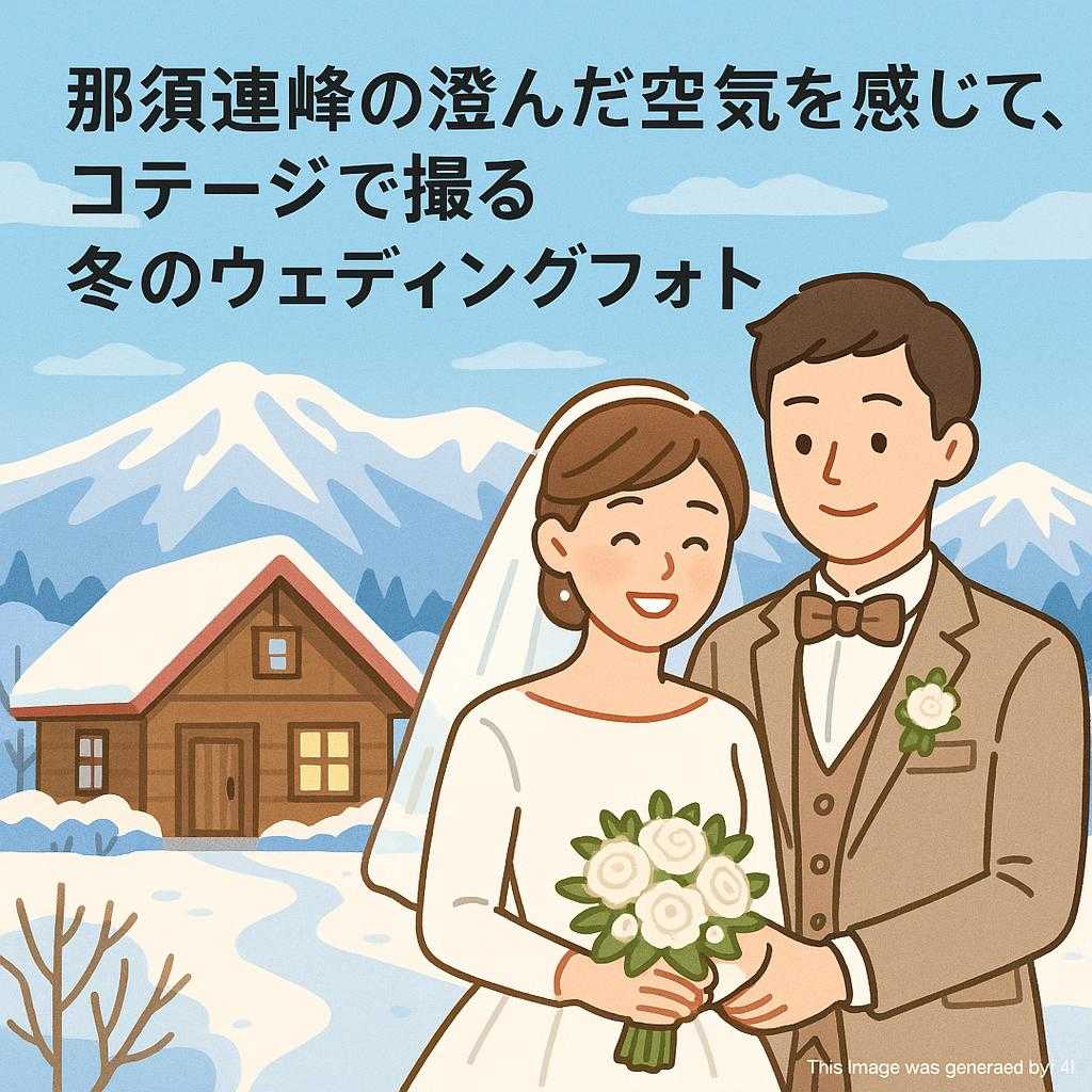 那須連峰の澄んだ空気を感じて、コテージで撮る冬のウェディングフォト