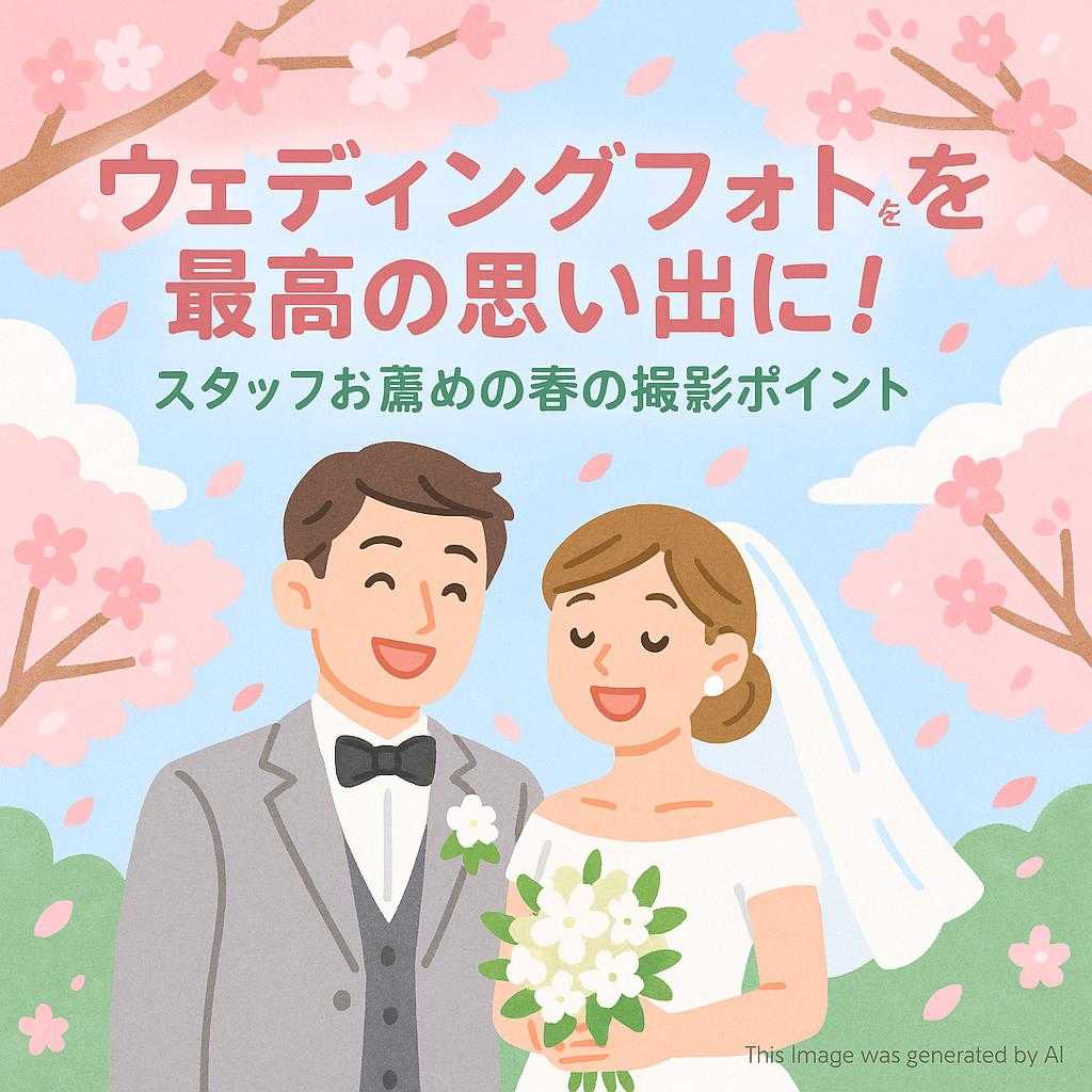 ウェディングフォトを最高の思い出に!スタッフお薦めの春の撮影ポイント
