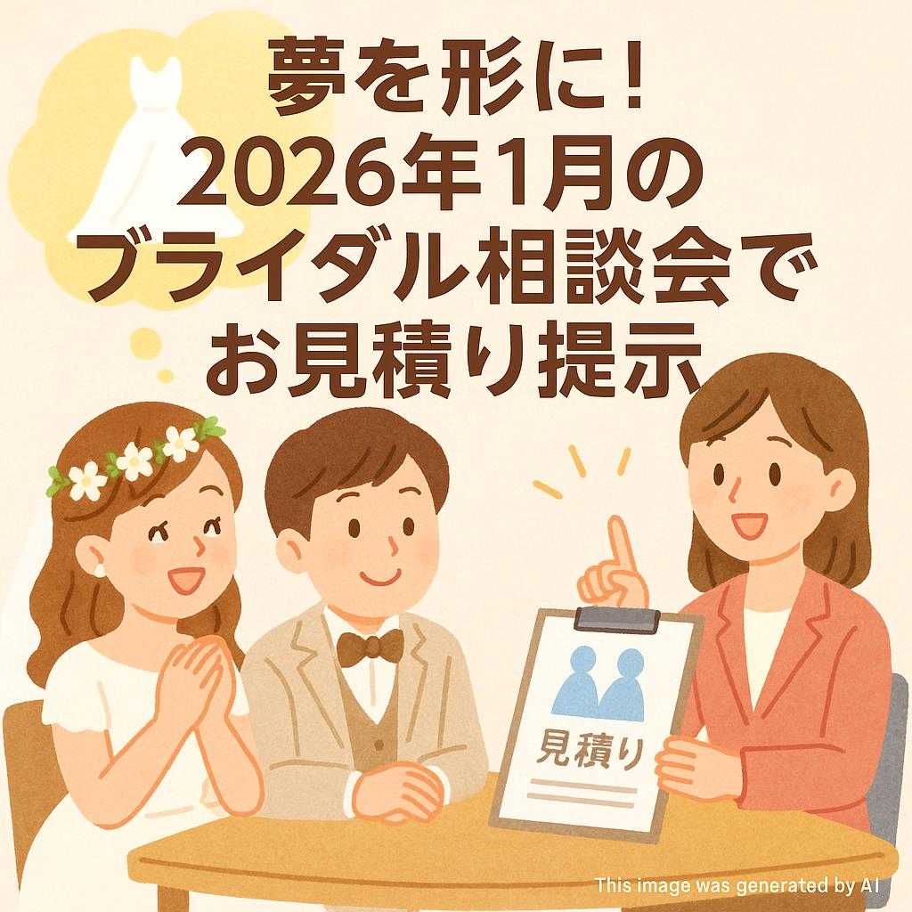 夢を形に！2026年1月のブライダル相談会でお見積り提示