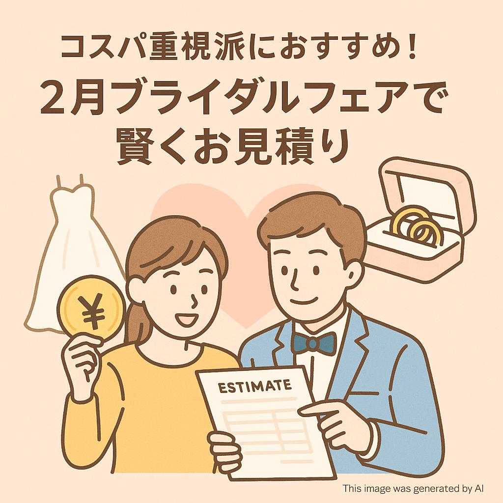 コスパ重視派におすすめ！２月ブライダルフェアで賢くお見積り