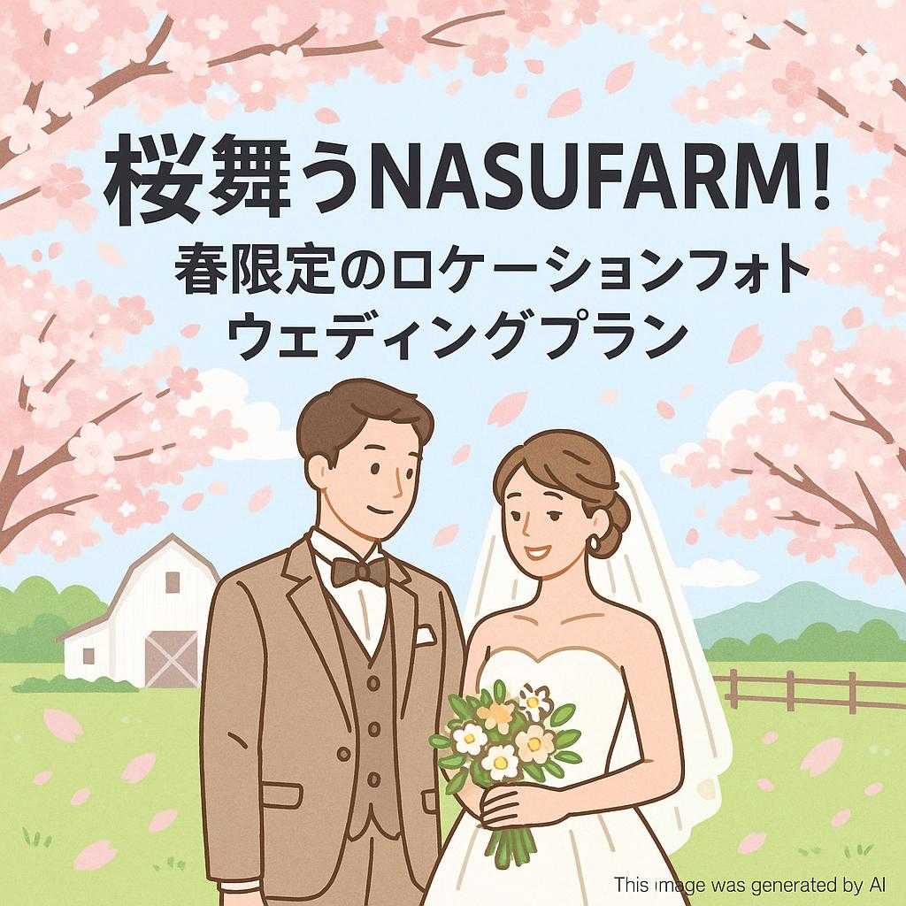 桜舞うNASUFARM!春限定のロケーションフォトウェディングプラン