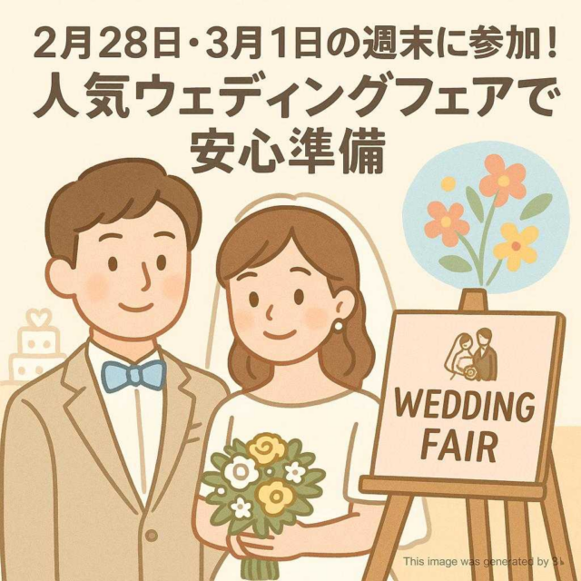2月28日・3月1日の週末に参加！人気ウェディングフェアで安心準備