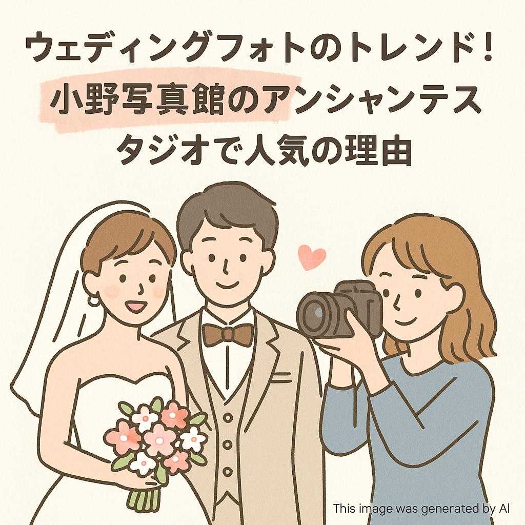 ウェディングフォトのトレンド！小野写真館のアンシャンテスタジオで人気の理由