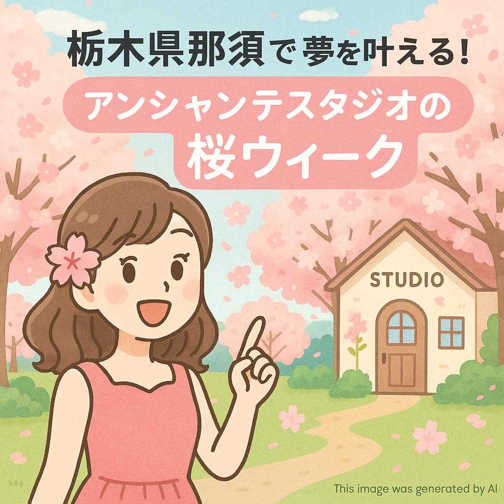栃木県那須で夢を叶える！アンシャンテスタジオの桜ウィーク
