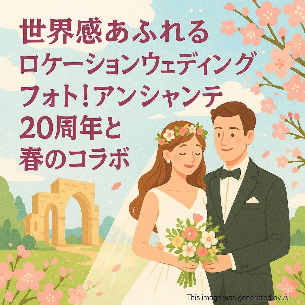 世界感あふれるロケーションウェディングフォト!アンシャンテ20周年と春のコラボ