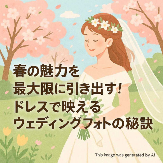 春の魅力を最大限に引き出す！ドレスで映えるウェディングフォトの秘訣