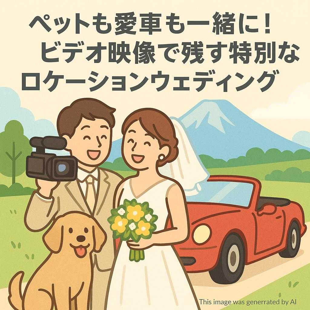 ペットも愛車も一緒に！ビデオ映像で残す特別なロケーションウェディング