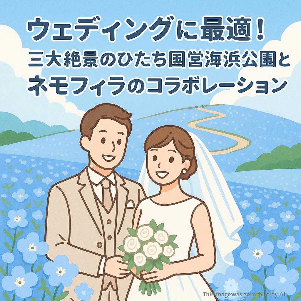 ウェディングに最適！三大絶景のひたち国営海浜公園とネモフィラのコラボレーション