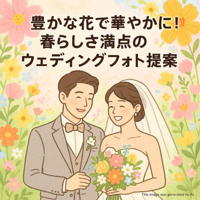 豊かな花で華やかに！春らしさ満点のウェディングフォト提案