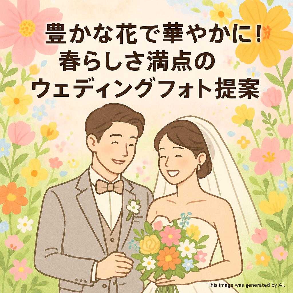 豊かな花で華やかに！春らしさ満点のウェディングフォト提案