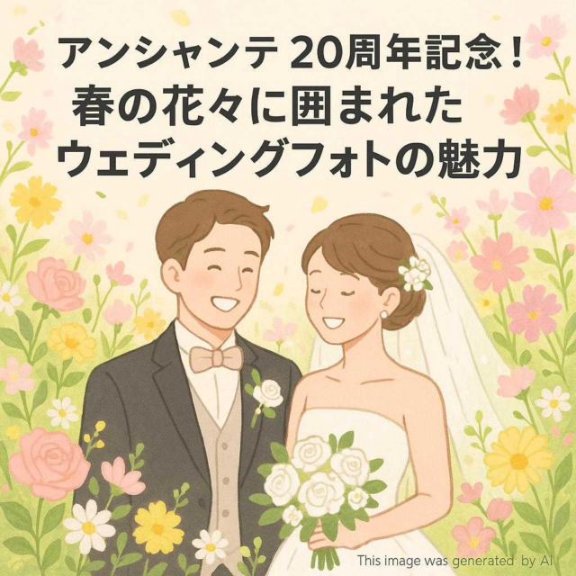アンシャンテ20周年記念！春の花々に囲まれたウェディングフォトの魅力
