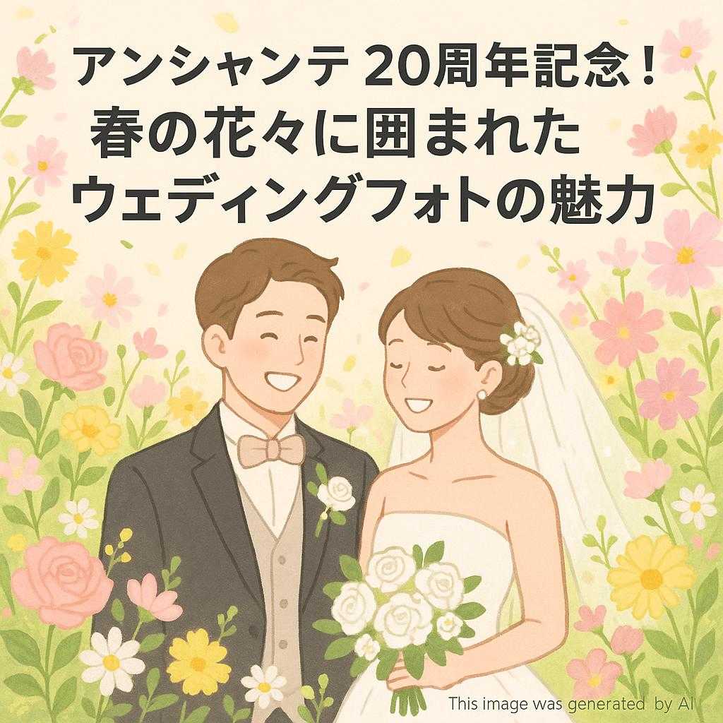 アンシャンテ20周年記念！春の花々に囲まれたウェディングフォトの魅力