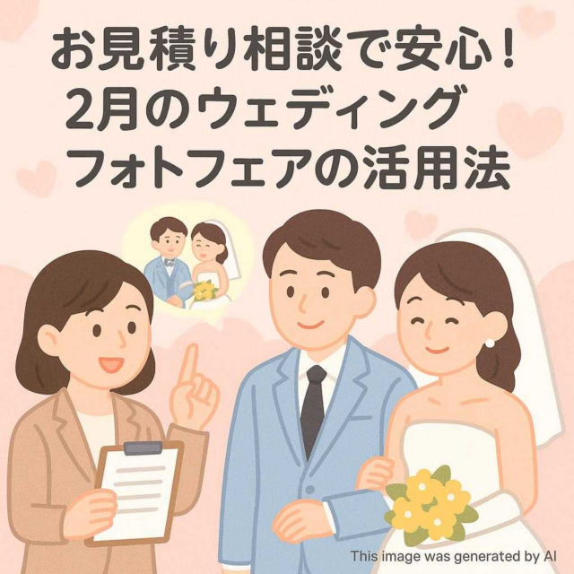 お見積り相談で安心！２月のウェディングフォトフェアの活用法